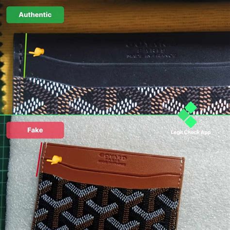 goyard card holder real vs fake|how to tell a goyard wallet.